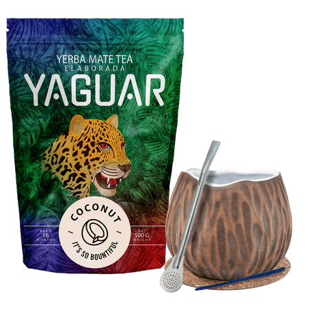 Yerba Mate Yaguar Coconut Starter Set 500g