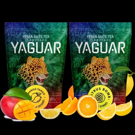 Yerba Mate Yaguar ovocný Citrus Mango 2x500g 1kg