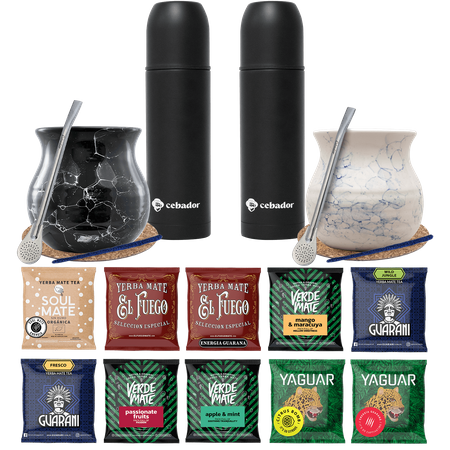 Yerba Mate Yerbomos bombilla set pro dvě osoby 
