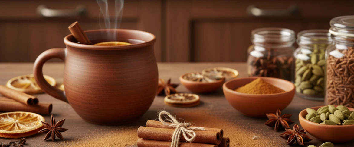 Šálek čaje se skořicí