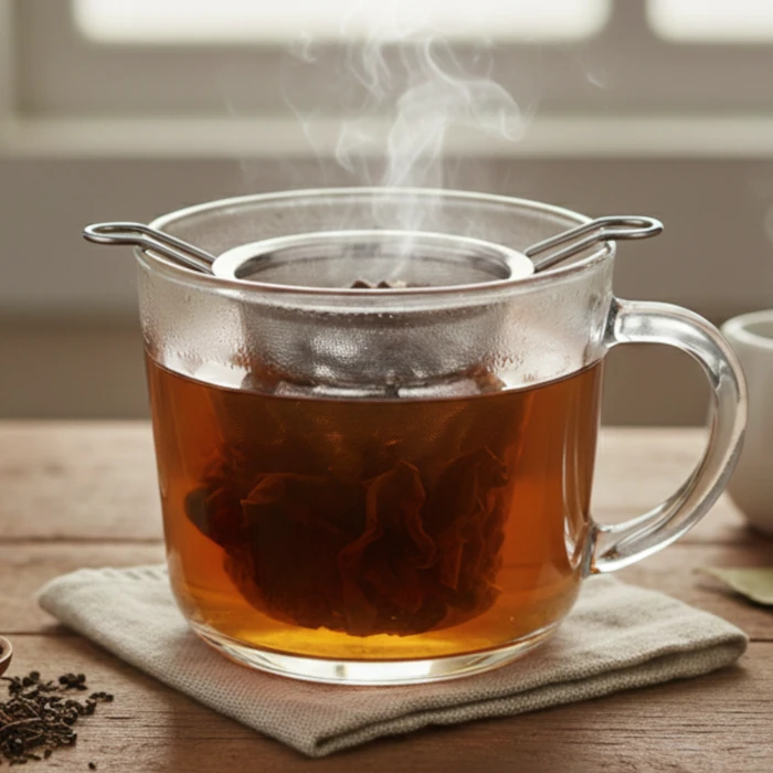 Příprava sypaného černého čaje