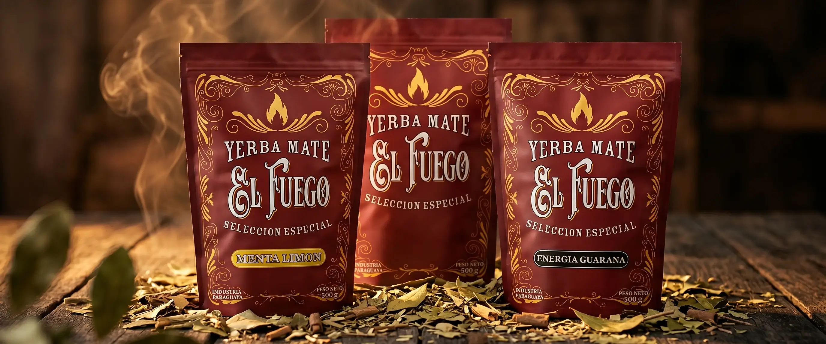 Tři odrůdy yerba mate značky El Fuego – skutečně silná yerba mate.