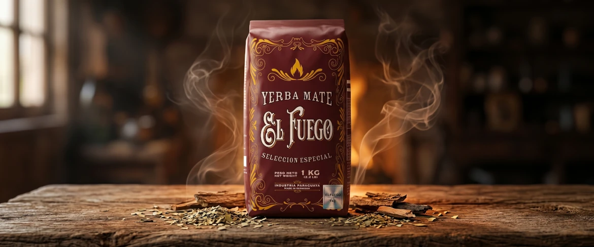 El Fuego, 1 kg, papírové balení – silná a intenzivní yerba mate balená přímo v místě původu.