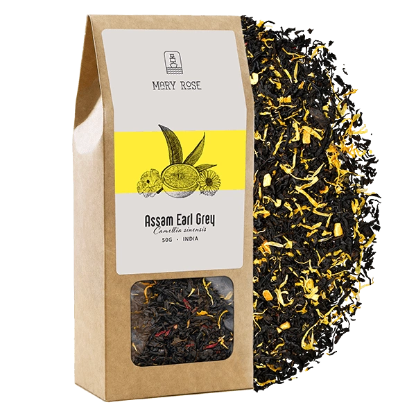 Černý čaj Mary Rose Assam Earl Grey