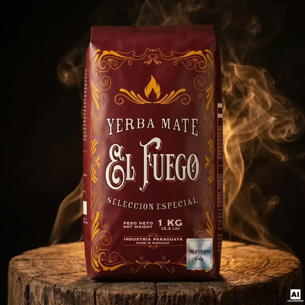 Nejsilnější yerba mate – El Fuego Elaborada, 1 kg.
