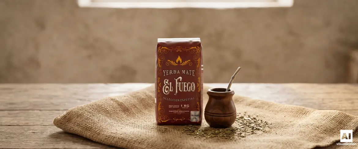 El Fuego Elaborada 1 kg a kalabasu s yerba mate zabalenou v tradiční jutové látce.