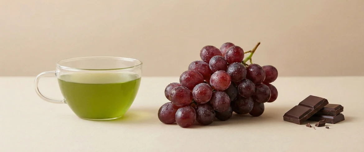 Nejsilnější polyfenoly – resveratrol, kvercetin a EGCG v rostlinných produktech