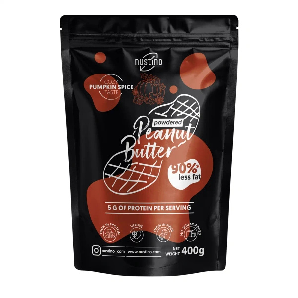 Nustino – Arašídové máslo v prášku – Pumpkin Spice (bez přidaného cukru) 400 g