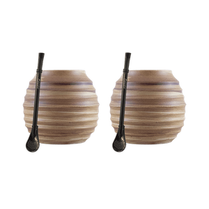 Sada Příslušenství Yerba Mate: 2x Kalabása + 2x Bombilla