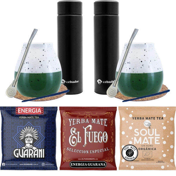 Startovací sada Yerba Mate Termoska 3x50g pro pár
