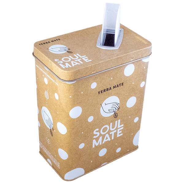 Yerbera – Plechovka + Soul Mate Orgánica Despalada 0,5 kg