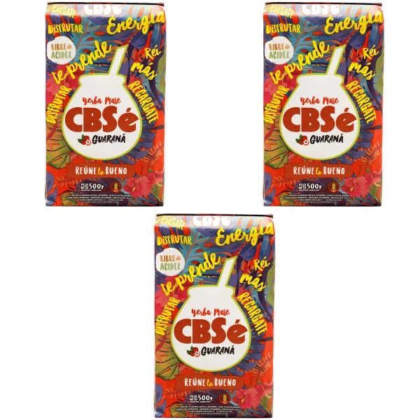 Yerba Mate CBSe Energy s guaranou 3x500g (1,5kg)