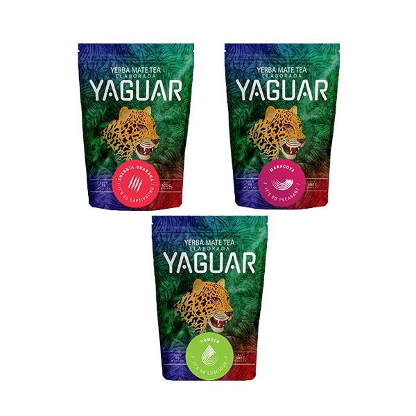 Yerba Mate Yaguar sada různých typů 3x500g