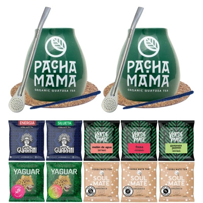 Sada pro dva Yerba Mate Kalabása Bombilla 10x50