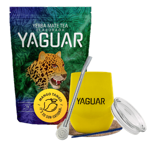 Sada Yerba Maté: Yaguar Mango Tango 500g + TermoLid + Bombilla
