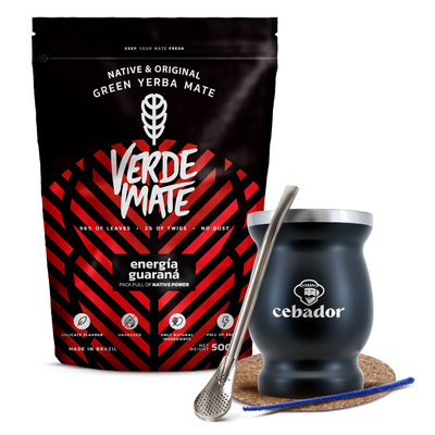 Sada Yerba Maté Verde Mate Energia Guarana 500g TermoMate + Bombilla