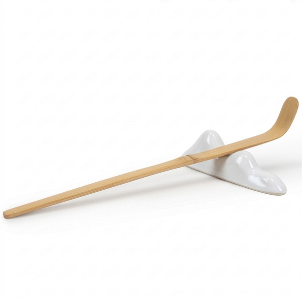 Chashaku-oki – Podstavec pod naběračku na matchu (bílá)