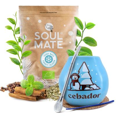 Yerba mate zimní sada pro začátečníky Soul Mate Frosty 500g