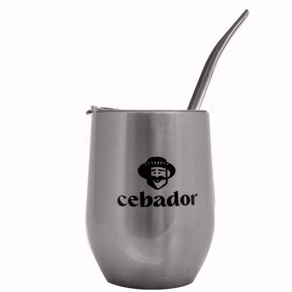 TermoLid - ocelová nádoba s víčkem - Cebador (stříbrná barva) - 350 ml