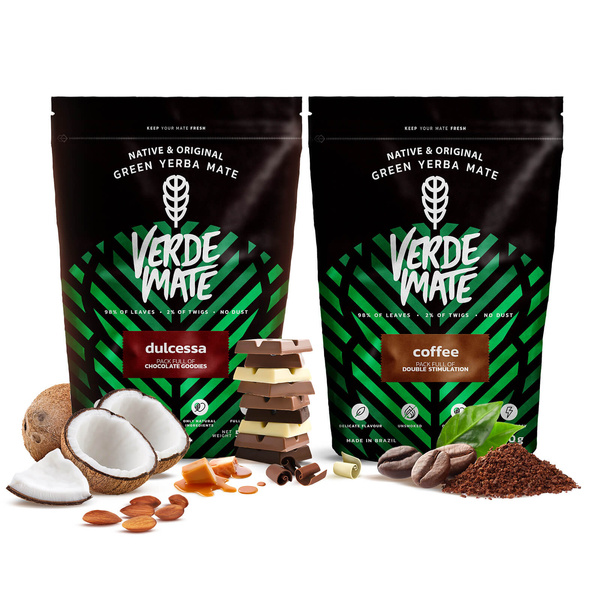 Yerba Verde Mate Coffee káva Dulcessa čokoláda