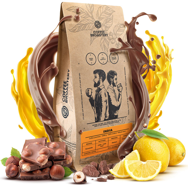 Bro Coffee Roastery - Zrnková káva India Karnataka Premium 400 g