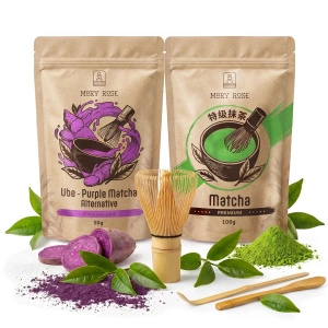 Sada pro barevné Matcha Latte: Matcha + Purple Matcha + příslušenství