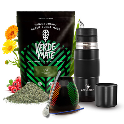 Sada Yerba Maté Verde Mate IPA 500g 0,5kg Yerbomos + Kalabása + Bombilla