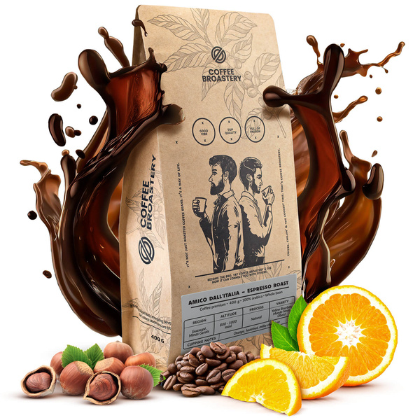Bro Coffee Roastery - Zrnková káva Amico dall'Italia Espresso Roast 400 g