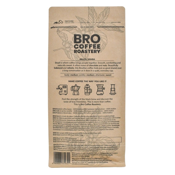 Sada Bro Coffee Roastery Brazil Samba 2x1kg (2kg)