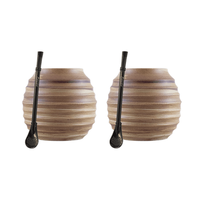 Sada příslušenství Yerba Mate: 2x Kalabása + 2x Bombilla