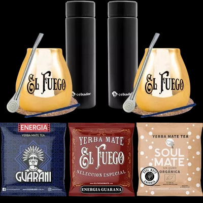 Sada yerba Mate pro páry PREMIUM calabash Thermos
