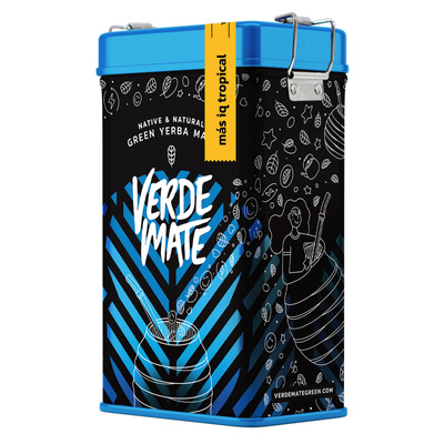 Yerbera – Plechovka + Verde Mate Green Más IQ Tropical 0,5 kg