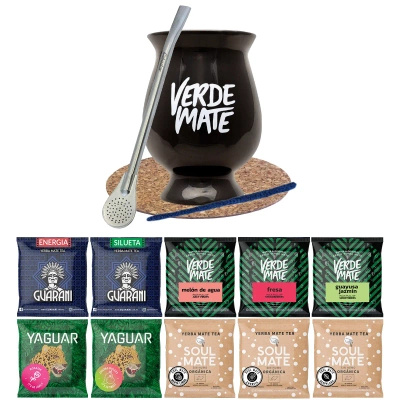 Sada pro začátečníky Bombilla Maté + Yerba Verde Mate green