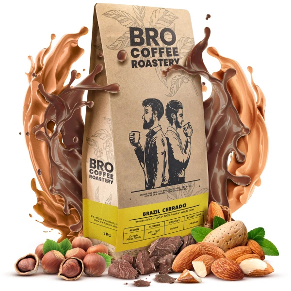 Sada na Pumpkin Spice Latte: káva Bro Coffee Roastery Brazil Cerrado 1kg + Pumpkin Spice Latte Mix 100g