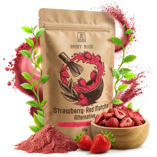 Mary Rose – Red Matcha Alternative – Jahoda (prášek) 50 g