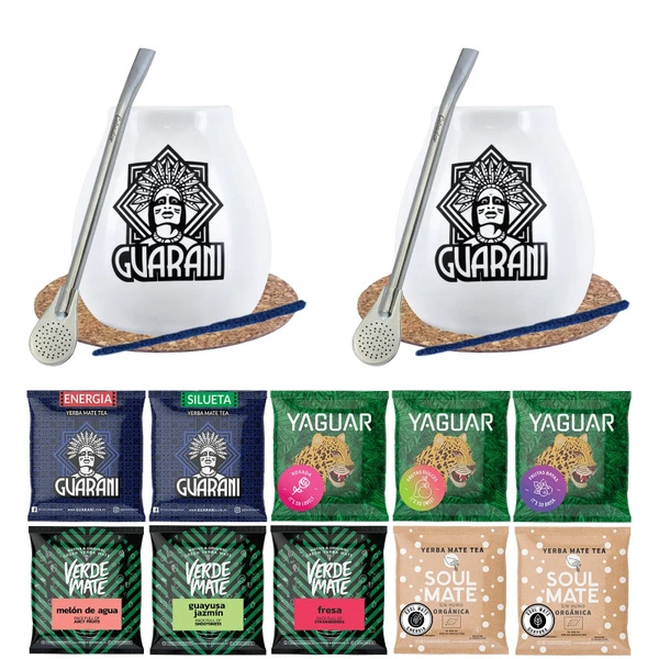 Obrovský Set pro dva Yerba Mate Mix 10 x 50 g