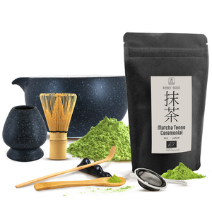 Sada ceremonální na vaření čaje Matcha: japonská BIO matcha 30g + příslušenství