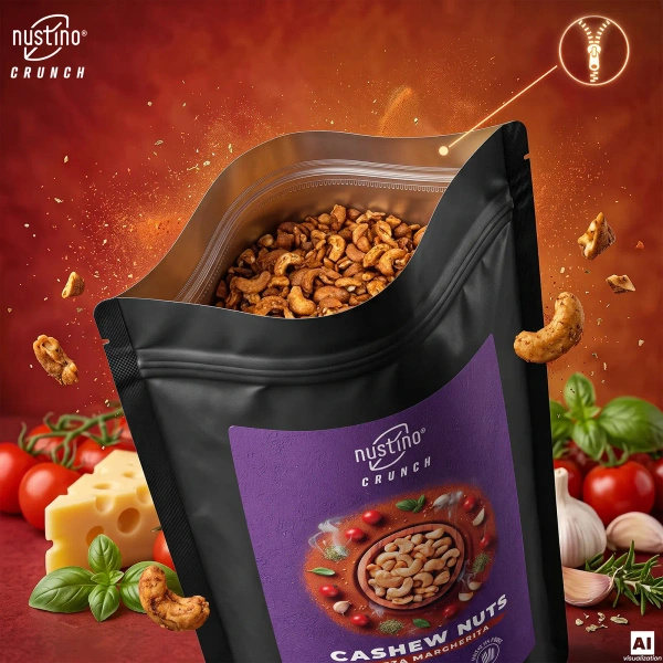 Nustino Crunch – pražené kešu ořechy – Pizza Margherita 100 g