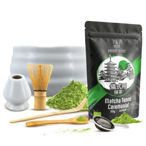 Sada ceremonální na vaření čaje Matcha: japonská BIO matcha 30g + příslušenství