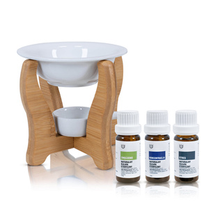 Esoterická dárková sada pro aromaterapii: esenciální oleje + bílá šalvěj + příslušenství