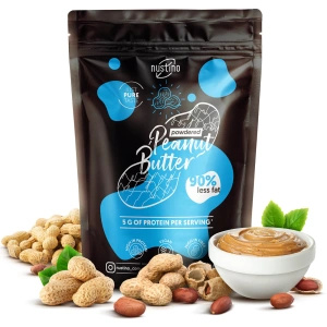 Dárková sada arašídového másla v prášku Nustino: Pure + Chocolate + Pistachio & Chocolate 3x400g