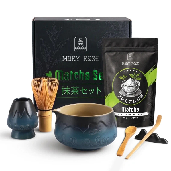Dárková sada: prémiová japonská matcha + matchawan + bambusové příslušenství