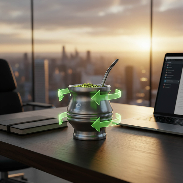 TermoColador – termohrnek na yerba maté – 190 ml (stříbrný)