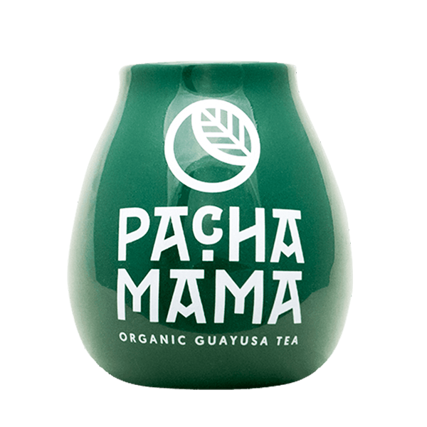Keramická kalabasa s logem Pachamama (zelená) 350 ml