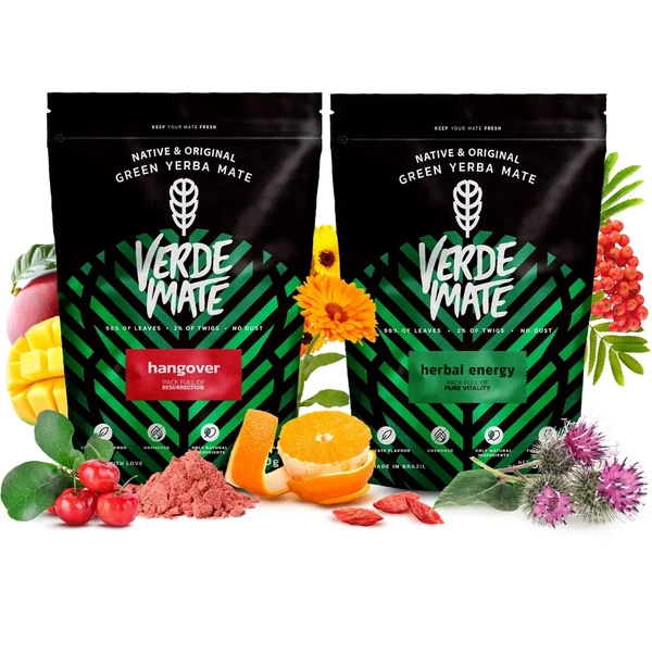 Sada Yerba Maté: Verde Mate Herbal Energy + Hangover 2x500g