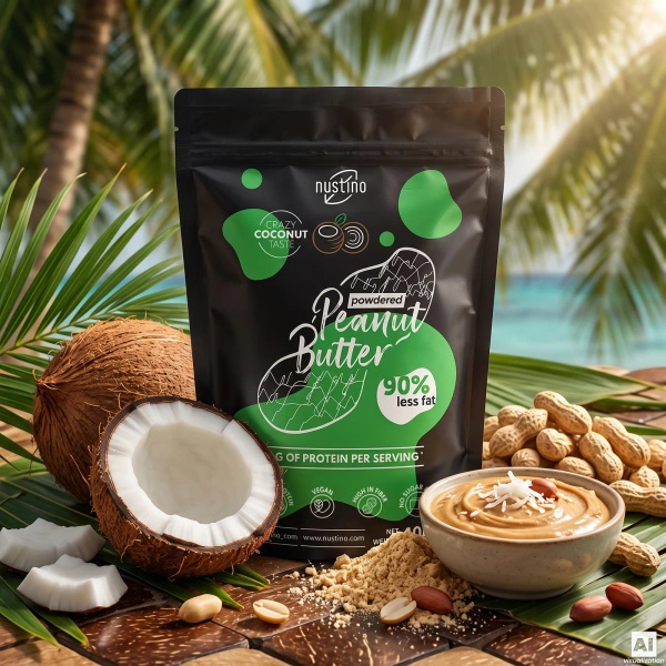 Nustino – Arašídové máslo v prášku – Coconut (bez přidaného cukru) 400 g