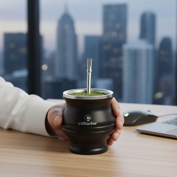 TermoColador – termohrnek na yerba maté – 190 ml (černý)