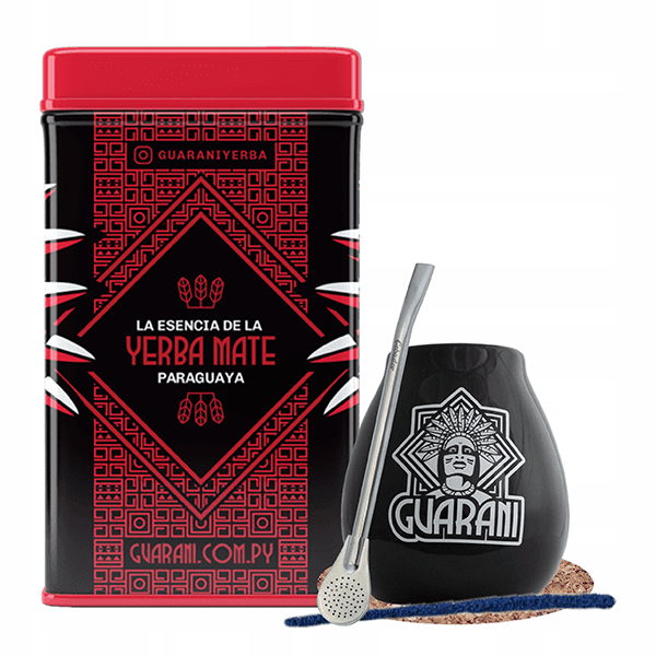 Set Yerbera Yerba Mate Guarani Energia 0.5kg