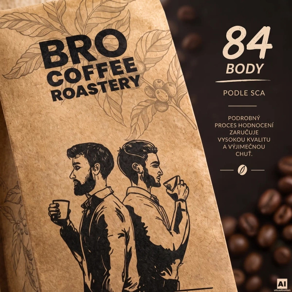 Bro Coffee Roastery – Zrnková káva Brazil Samba Premium 400 g