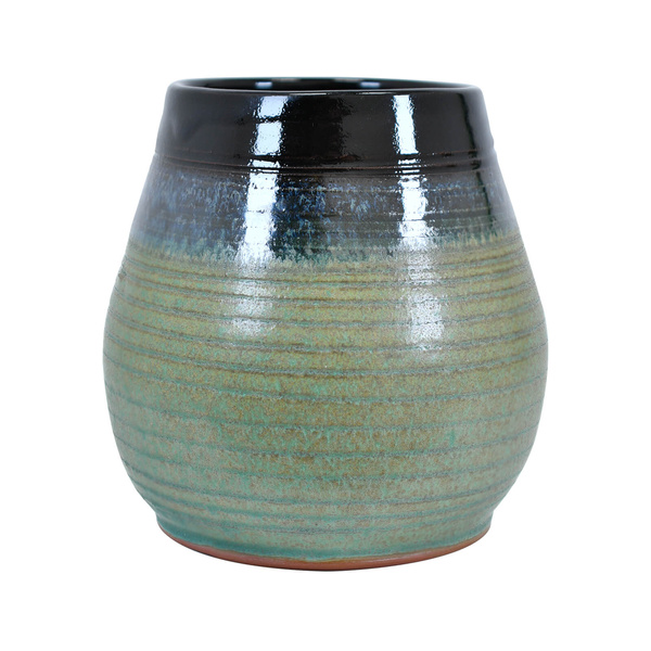 Keramická kalabasa Niebla (černo-zelená) 300 ml – série Crater